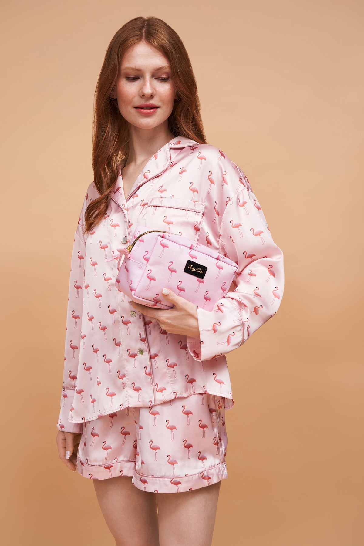 Eco-friendly косметичка Dreaming in the Wild — Blush Flamingo
