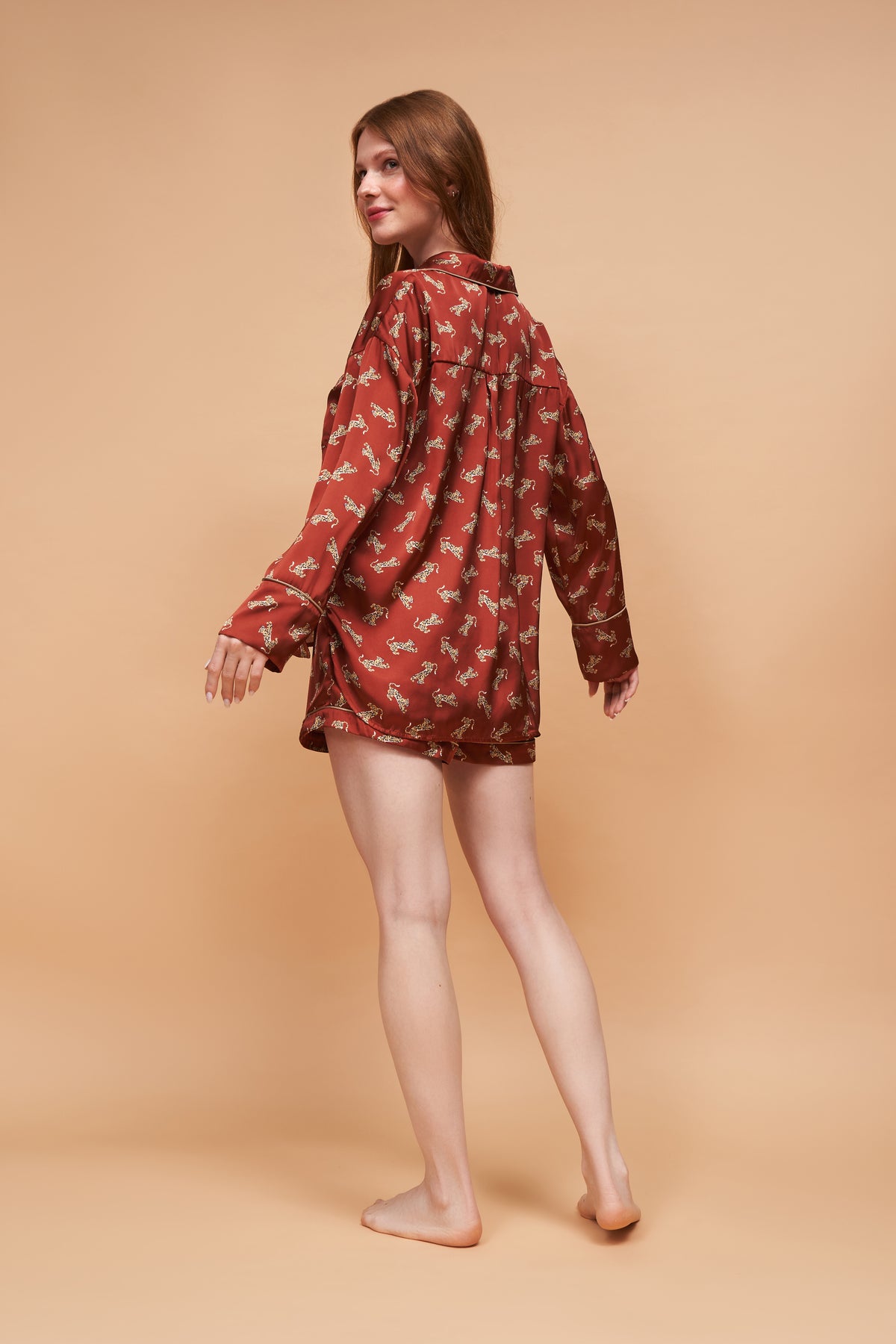 Короткий піжамний комплект Dreaming in the Wild — Sienna Leopard